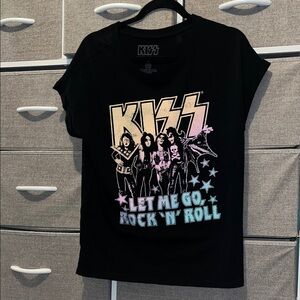 Kiss Black and Multicolor  T-Shirt